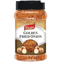 Desire Golden Fried Onion 250g in Jar - Ready to Use, Crunchy, Crispy, and Delicious Fried Onions for Cooking, Toppings, and Garnishing | No Preservatives | 100% Natural | Pack of 1