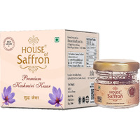 House of Saffron 1gram Powder Saffron for Milk, Cooking, Biryani, Tilak, Puja, Fair Skin | Certified ISO Original Grade 1 Saffron Kesar Powder - 1g