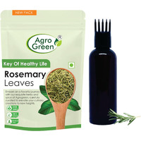 Agrogreen Rosemary Dried Leaves For Hair Growth With Applicator - Herbal Tea - Rosemary Herb Tea - 100gm