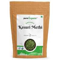 Pure Organio Kasuri Methi Leaves Organic Dried Fenugreek Leaves Natural Spice for Unique Flavor to Indian Dishes (100 Gm)