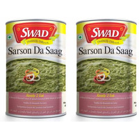 Swad Delicious Sarson Da Saag/Ready to Eat Instant Mix Vegetarian Sarson Ka Saag with No Added Preservative and Colours - 450 Gm (Pack of 2)