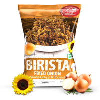 Kings Birista Fried Onion, Crispy Onions Fried with Sunflower Oil, Hygienically Processed, Hassle Free Cooking, Long Shelf Life, for Indian Curries, Gravies, Biryani & Noodles (900gm, Pack of 1)