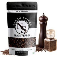 Naadu Spices Black Pepper Whole | Extra bold pepper | Delivered straight from our farm | 100 percent raw organic black peper | Premium Pepper | Authentic pure black pepper | Kali mirch | 200 gm