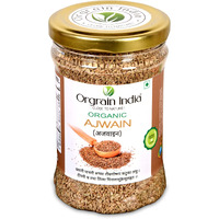 Orgrain India Organic Ajwain Whole 130g | Carom Seeds | Settles The Stomach & Improves Digestion | Weight Loss