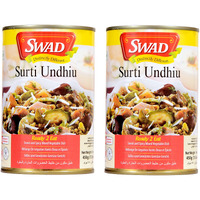 Swad Ready to Eat Surti Undhiu Instant Mix Vegetarian Heat & Eat with No Added Preservative - 450 Grams (Pack of 2)