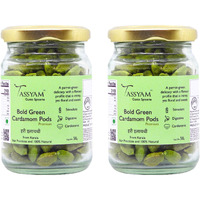 Tassyam Organics Premium Green 9mm+ Cardamoms 100 Grams (2X 50 Grams) | Extra Bold Hari Elaichi