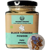 Indiana organic black turmeric powder original, kaali haldi powder - 100 gram (New Harvest - FEB 2024) Packed on Order Fresh | Zero added Colours, Fillers, Additives & Preservatives