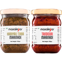 Masalejar Best of Tikkas Combo | Tandoori Marinade + Hariyali Tikka Marinade | Ready to Cook Spice Mix | Just Mix & Cook | Chicken Masala | Paneer Masala | Pack of 2X100gm