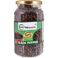 NUTRI MIRACLE Whole Spice Black Pepper/Peppercorn/Kali Mirch,250gm