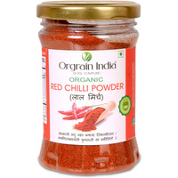 Orgrain India Certified Organic Red Chilli Powder, 125g