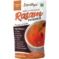 Supathya Authentic Rasam Podi Powder Masala - Traditional South Indian Spice Blend for Flavorful Rasam Soups-150g