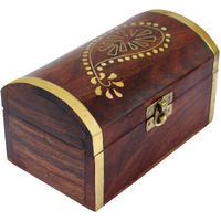 ITOS365 Handmade Wooden Jewellery Box for Women Jewel Organizer Gift Items - 6 inches