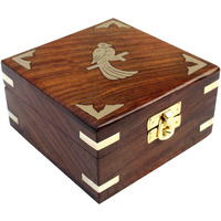 ITOS365 Handmade Wooden Jewellery Box for Women Jewel Organizer Hand Carved Bird Decor Gift Items