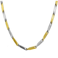 Nakabh Stainless Steel Rice Chain for Men and Boys (Gold Silver)