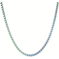 Nakabh Handmade Stainless Steel Chain Necklace for Men Boys (0615) Rainbow Multicolour