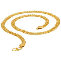 Fashion Frill Golden Chain For Men 1 Gram Gold Plated Thin Golden Necklace Chain For Men Boys Mens Jewellery Chains