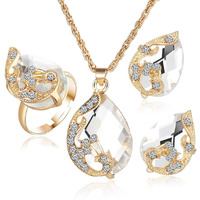 Shining Diva Fashion Stylish Gold Plated Crystal Jewellery Set for Women (rrsd15227s)