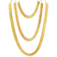 VAMA FASHIONS Gold-plated Base Metal Necklace Set for Women & Girls (Gold)