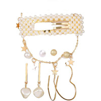 Jewels Galaxy Trending Set of 4 Stud & Hoop Earrings With a Pearl Clature (JG-PC-E-182) For Womens