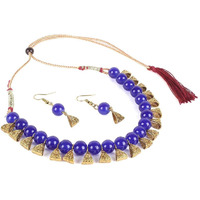 Jewels Galaxy Scintillating Beaded Antique Ravishing Necklace Set for Women/Girls (CT-NCK-44043)