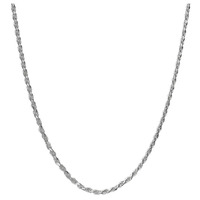 Clara Anti-Tarnish 92.5 Sterling Silver Rope Chain Necklace in 20 24 28 inches for Men & Boys