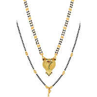 CHARMS Combo Collection of Dazzling Gold Plated Mangalsutra for Women