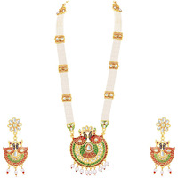 Sukkhi Bewitching Gold Plated Kundan & Pearl Collar Necklace Set For Women (Ns101245)