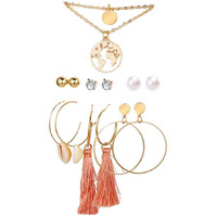 Jewels Galaxy Jewellery For Women Gold Toned Jewellery Set (Style 10) (JG-PC-ERGI-183)