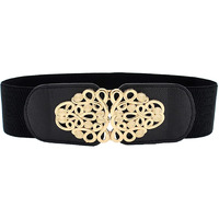 YouBella Jewellery Celebrity Inspired Adjustable Metal Plate Type Golden Kamarband Waist Belt for Women/Girls (Style 5)