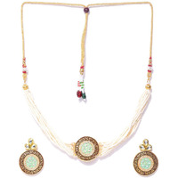 YouBella Jewellery Sets for Women Gold Plated Kundan Wedding Bridal Necklace Jewellery set with Earrings For Girls/Women