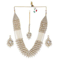 Zaveri Pearls Kundan & Pearls Jewellery Set for Women (Golden)(ZPFK8532)