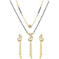 CHARMS Combo Collection of Gold Plated Necklace Set & Mangalsutra for Women/Girls