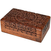 UniqueKrafts Tree Carving Box 10 Inches Jewellery Box for Women Decorative Case Kit storage boxes big box jewellery box organisers Vanity Organiser for Women jewellery box for girls