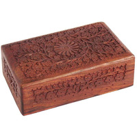 ZYNTIX Wooden Jewellery Box for Women, Jewel Organizer Hand Carved with Intricate Full kashmiri wooden jewellery box, Wood Jewel Organizer, Jewelry box for woman Gift (8 X 5 Inch)