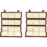 atorakushon Velvet 12 Pair Earrings Organizer Jewellery Box For Women and Girls Pack of 2