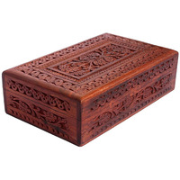 ZYNTIX Wooden Carvings Jewellery Box | Handmade Decorative Case Kit | storage boxes | big box | jewellery box organisers | Vanity Organiser for Women, jewellery box for girls (8 x 5 inch)