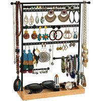 ABOUT SPACE Metal Jewellery Display Stand - 1.2 Feet - Double Sided Necklace/Chain/Bracelets Hanging Organiser - Earring Holder