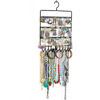 FreshDcart Multi-Colour Jewellery Metal Display Stand Organizer Rack for Earrings, Necklaces, Bracelets, Hand Rings - Black Pack of 1