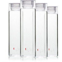 Cello H2O Premium Edition Plastic Bottle, 1 Litre, Set of 4, Clear