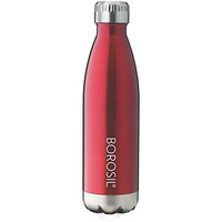 Borosil Trans Stainless Steel Bolt, 750ml, Red