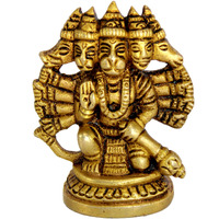 ESPLANADE Brass Panchmukhi Hanuman Anjaneya Pavan Putra Bajrangbali Idol Murti Moorti Statue (2.5 Inch)