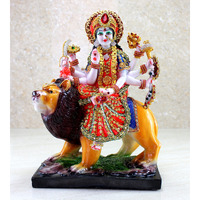 ESPLANADE Resin Maa Durga MATA Rani Sherawali Murti Idol Statue Sculpture (8 X 11.5 Inches)