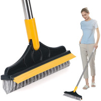 Eloxee 2 in 1 Bathroom Cleaning Brush with Wiper Tiles Cleaning Bathroom Brush Floor Scrub Brush with Long Handle 120 Rotate Home Kitchen Bathroom Cleaning Brush (1)