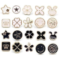 ARLICORPING 20Pcs Women Shirt Brooch Buttons Pearl No Sew Button Pins Instant Button Jeans Button Pins Women Shirt Safety Brooch (BROOCH BUTTON_PK_H)