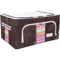 BlushBees Living Box - Storage Boxes for Clothes, Shirts, Saree Cover - 24 Litre, Pack of 1, Brown (Oxford fabric)