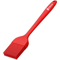 P-Plus International Silicone Basting Brush Set,Stainless Steel Basting Brush with Silicone Bristles for BBQ/Grilling/Pastry Kitchen Oil Brush for Dosa Tawa Pastry Brush (Pack 1(8 inch) Silicone Red)