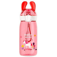 FunBlast Water Bottle for Kids, Unicorn Water Bottle for Girls, Cute Design Water Bottle with Sipper, Sipper bottle for Kids, Anti-leak Kids Cartoon Water Bottle - 550 ML - Tritan, Multicolor