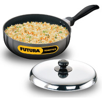 Hawkins Futura Nonstick All-Purpose Pan 2.5L, 22 cm, 3.25 mm with SS lid (Black)