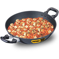 Hawkins Futura Non-Stick Kadhai Deep-Fry Pan, 2.5 Litres/26cm, Black