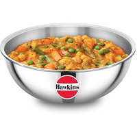 Hawkins 2.5 Litre Metro Kadhai, Triply Stainless Steel Induction Tasla, Silver (SSTA25)